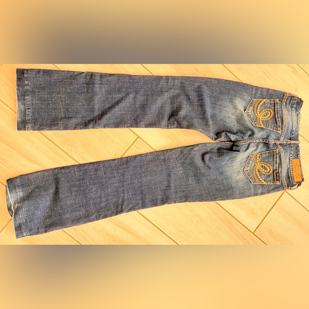 Seven7 Women's Blue Boot Cut Jeans